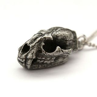 Wild Cat Skull Pendant Necklace Cougar Mountain Lion Panther Puma