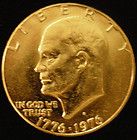 1976 Gold Plated Bicentennial Eisenhower IKE Dollar READ how you can