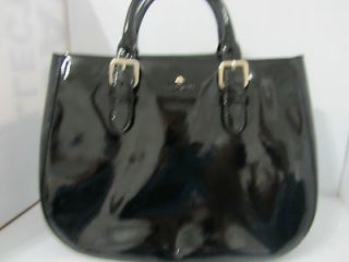Kate Spade Charlotte Street sylvie satchel bag, black Patent Sample