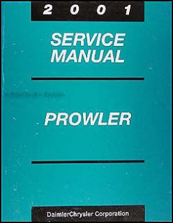 2001 Chrysler Prowler Service Manual Original OEM Repair Shop Book
