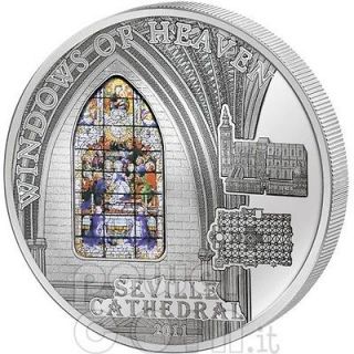 WINDOWS OF HEAVEN SEVILLE Sevilla Cathedral Silver Coin 10$ Cook