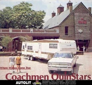 1974 Coachmen Quinstar Dodge Travel Trailer Brochure r352 UR5PV7