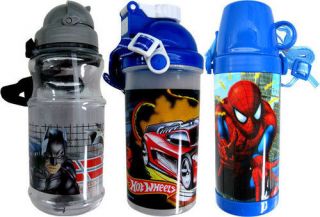 Childrens Boys Plastic Lunch Bags Boxes Drink Bottles
