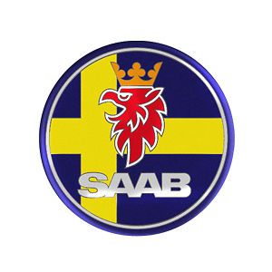 1x Saab Sweden flag Logo Resin Domed Badge Decal ALL SIZES