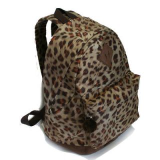 LEOPARD Animal Print Cheetah BACKPACK SCHOOL BAG(BEIGE, KHAKI)