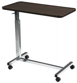 Tilt Over Bed Hospital Computer Table Adjustable Height/Wheels #13008