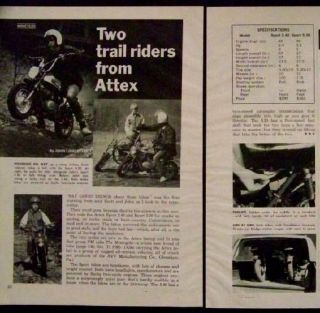 1972 Attex Trail Bikes Sport Minicycle 2.40 5.30 original Review AD