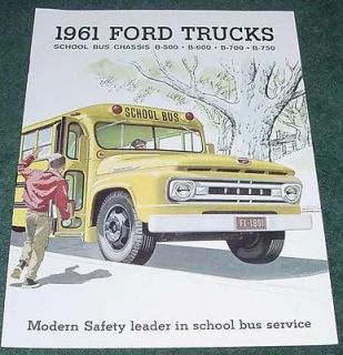 1961 Ford School Bus Brochure  Nice 