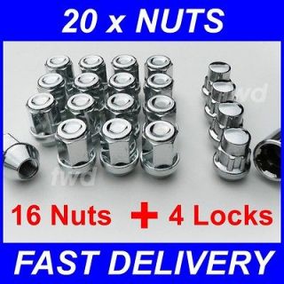20 x ALLOY WHEEL NUTS & LOCKS FOR SUZUKI JIMNY / SAMURAI LOCKING LUG