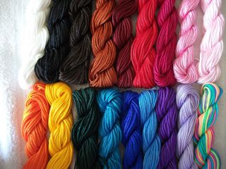 Braided Nylon Cord. 28m of 1mm or 15m of 1.5mm. Various Colours.