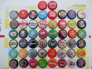 Set of 50 all different soda & root beer bottle cap crowns Free