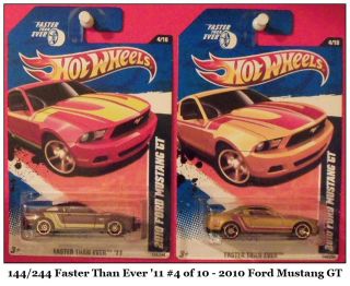 SuPeR FoRd 2010 FORD MUSTANG GT TWICE Hot Wheels Faster Than Ever 2011