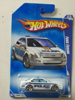 Hot Wheels 2009 109 City Works Ford Fusion Police Car White Mainline
