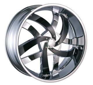 22 inch Velocity VW825 Chrome Wheels Rims 5x5 5x127 13