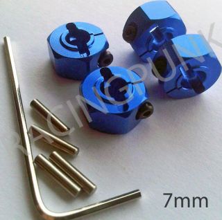 12mm Hex 7mm Alloy Locking Lock Wheel Rims Adapter Nut Hub Blue