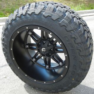 22X14 BLACK FUEL HOSTAGE WHEELS RIMS 40 TOYO OPENCOUNTRY MT TIRES FORD
