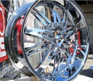 22 Wheels Rims Package Free Tires Bentchi B14 Triple Chrome 5x120