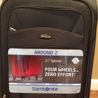 Samsonite 21 AROUND2 Spinner 4 Wheels New with Tags Carry on Luggage