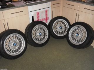 BMW E30 Genuine BBS Alloy Wheels and Tyres 195 50 R15 Fits 3 Series