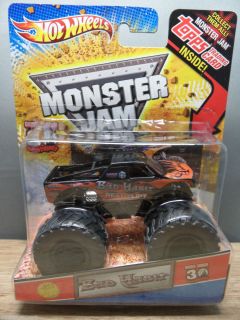 2012 Hot Wheels 1 64 30th Monster Jam Bad Habit Monster Truck w Topps