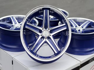18 Blue Wheels Rims 5x114 3 Acura Integra Type R Accord Civic Mazda
