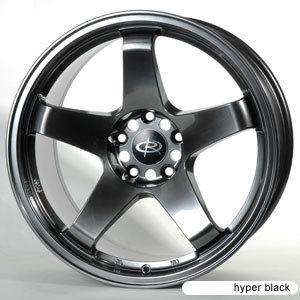 17 Rota P45 Hyper Black Rims Wheels 17x9 5 12 4x114 3