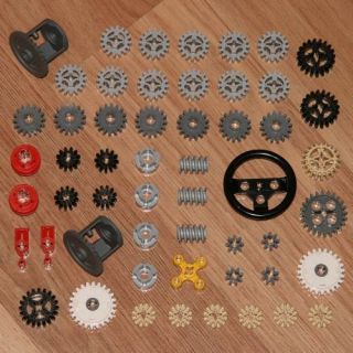 Technic Gears Cogs Wheels Worm Clutch Differential Tooth 54 Parts NEW