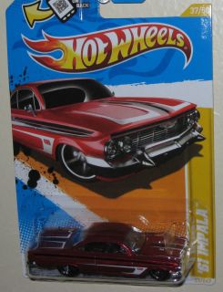 Hot Wheels 61 Chevy Impala ★ 2012 New Models Red