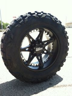 20 Black Rims Tires 6x139 Chevy GMC Tahoe 35 12 50 20 Nitto Mud