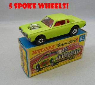 Matchbox Superfast MB62 Rat Rod Dragster with 5 Spoke Wheels