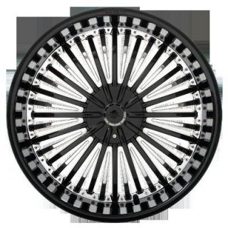 011 Black Chrome Wheels Rims 5 Lug 5x115 5x120 5x4 75 5x127 5x5