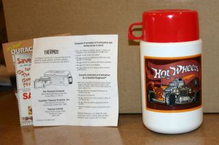 Antique Vintage Hot Wheels Lunch Box Thermos 1998