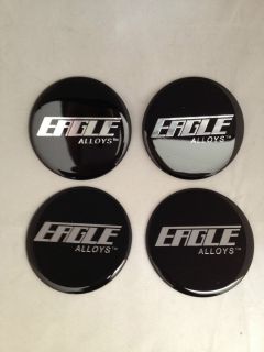 American Eagle Alloys Wheel Rim Center Cap Sticker Decal Set of 4 71mm