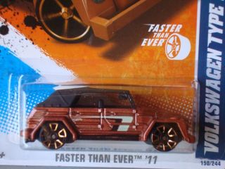 Hot Wheels 2011 Faster Than Ever Series Brown VW Volkswagen Type 181