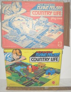 1975 Hot Wheels Redline Era  FLYING COLORS COUNTRY LIFE PLAYSET W