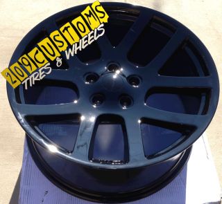 22 inch Rims Tires SRT 10 Replica Wheels 5x115 Staggered Black