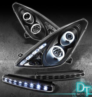 Lamps 00 05 Celica Twin Halo Rims Projector Black Headlights