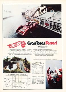 1971 Gran Toros Ferrari Hot Wheels Classic Vintage Advertisement Ad