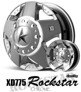 17 inch XD Rockstar Chrome Dually Wheels 8x6 5 8x165 1