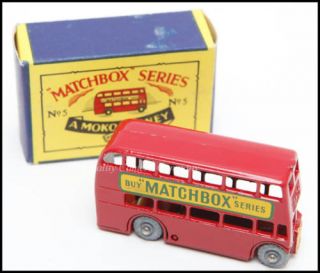 Moko Lesney Matchbox Series 5B London Bus in Original Cardboard Box