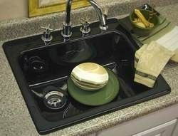 CorStone Bristol Self Rim Single Bowl Kitchen Sink Black