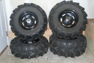 ATV Mud Lite Tires ITP Aluminum Wheels 26 10 12 26 12 12 Yamaha