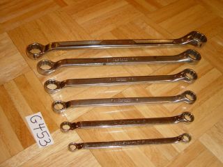 Snap on Tools 6 Piece SAE 10 Degree Offset Box End Wrench Set 12 Point