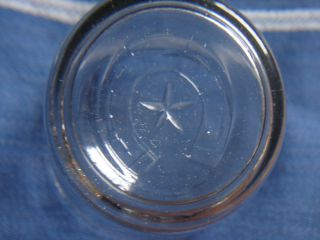 Vintage Coffee Grinder Catch Glass Jar Horseshoe Star Arcade