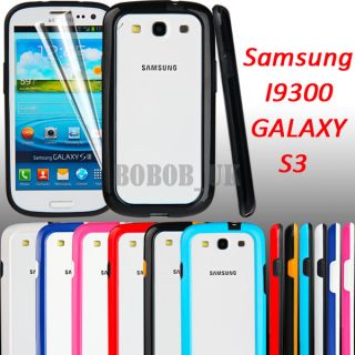 TPU Bumper Frame Case Cover for Samsung Galaxy S3 i9300 Free Screen