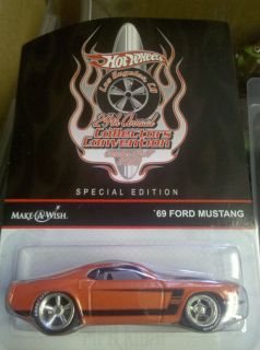 Hot Wheels New Carded Los Angeles 10 Convention 69 Ford Mustang Real