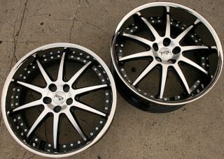 Niche Spa 22 Black Rims Wheels Nissan 370Z Staggered 22 x 9 0 10 5 5H