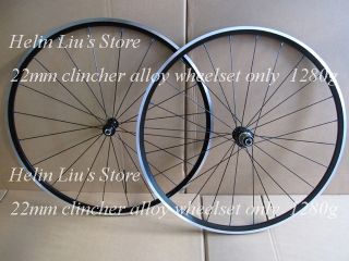 22mm Clincher Alloy Wheelset Lightest Aluminum Clincher Wheelset Only