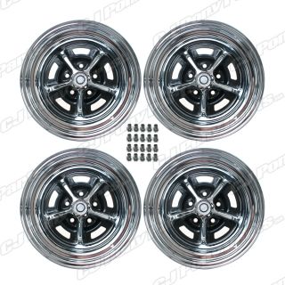 500 Mopar Chrysler 15x7 Wheel Rim Kit 4 Wheels 4 Center Caps Lug Nuts