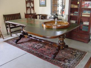 Antique Roulette Table and Wheel